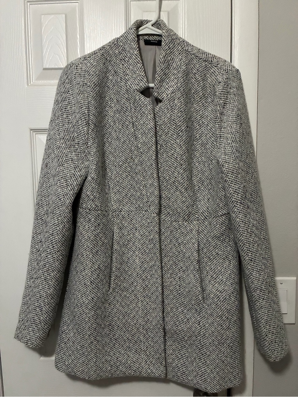 Vici Gray Herringbone Pea Coat